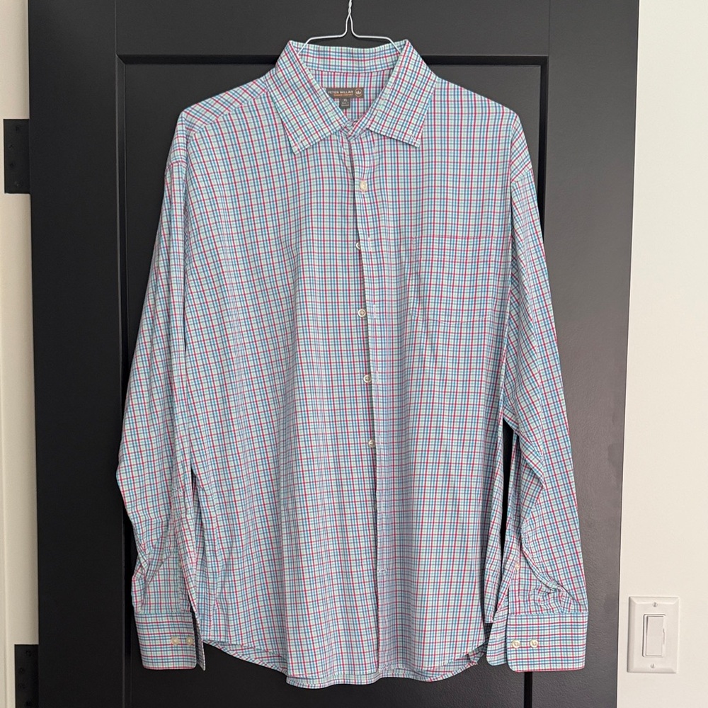 Peter Millar Multicolor Check Dress Shirt